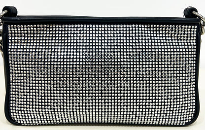 Pochette in strass nera “Pollini”