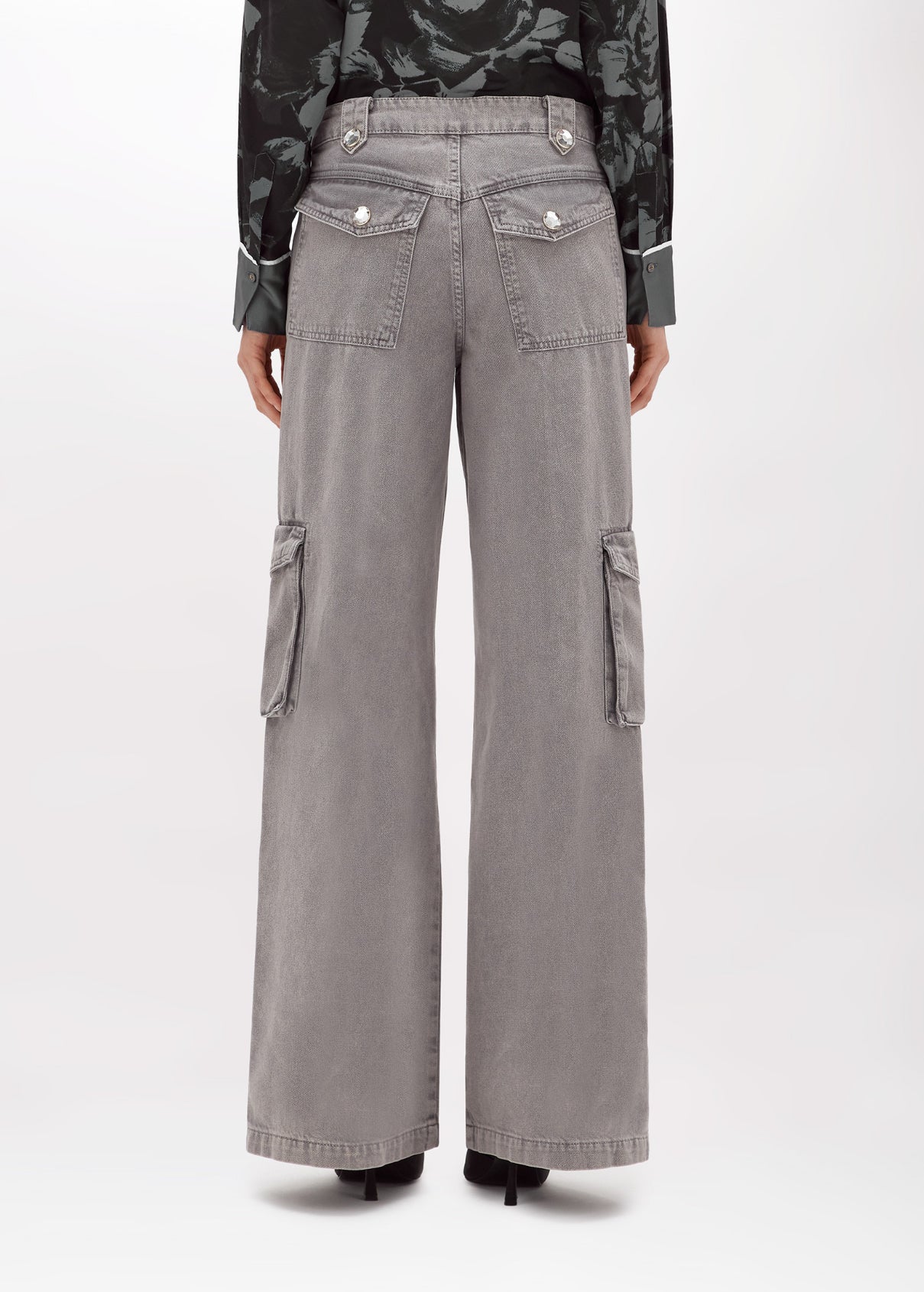 Pantaloni cargo in drill con spacchi “Blugirl”