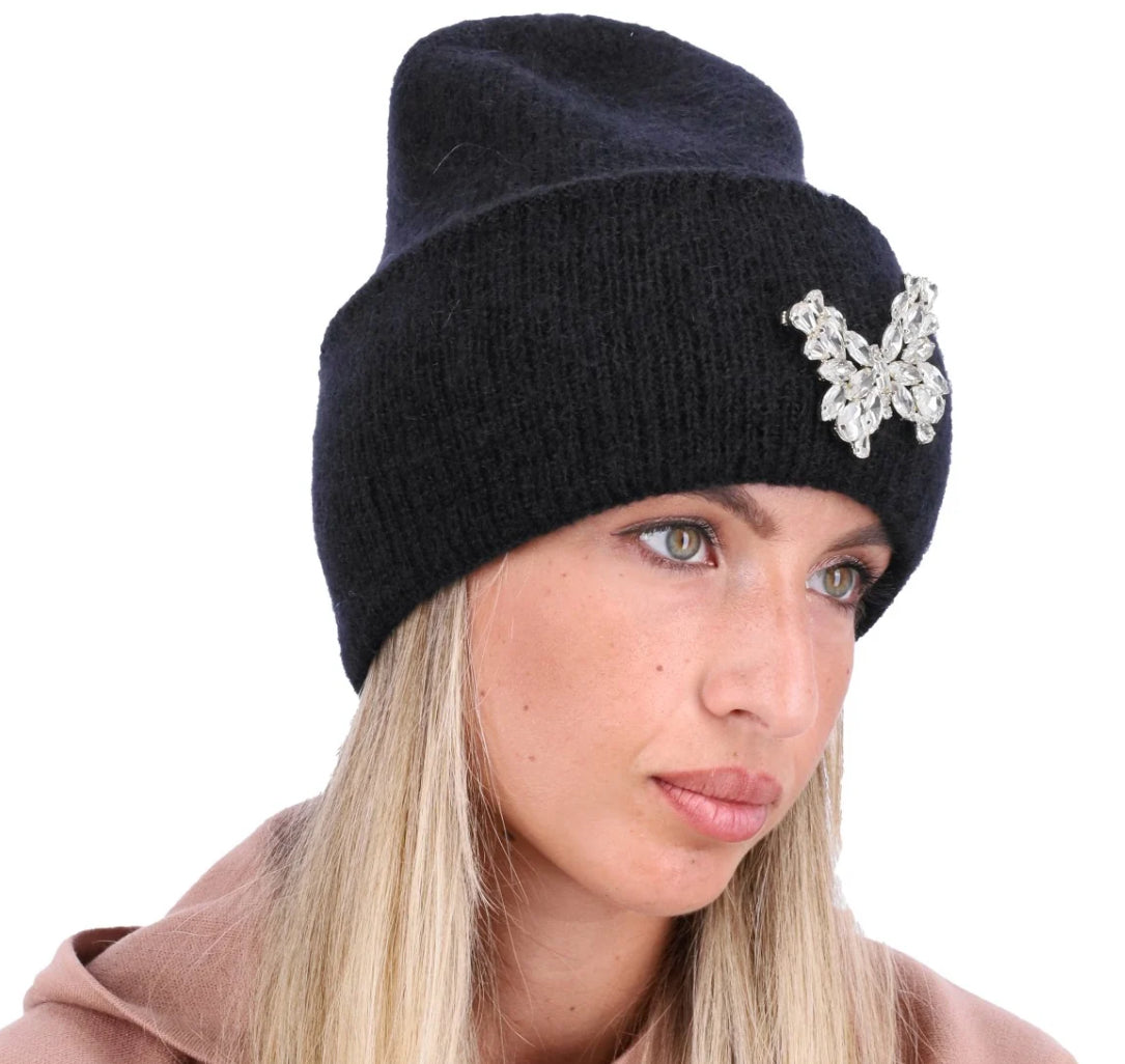 Cappello in lana con spilla “Blugirl”