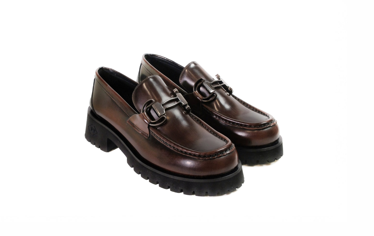 Mocassini in pelle color cognac <Poesie Veneziane>