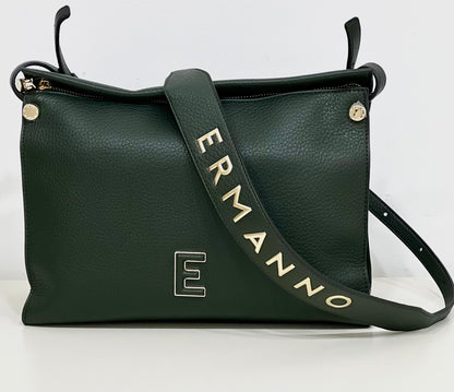 Borsa a spalla/tracolla hobo petra dark green “Ermanno Firenze”