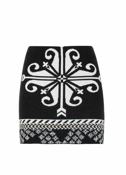 Minigonna in maglia jacquard “Akep”