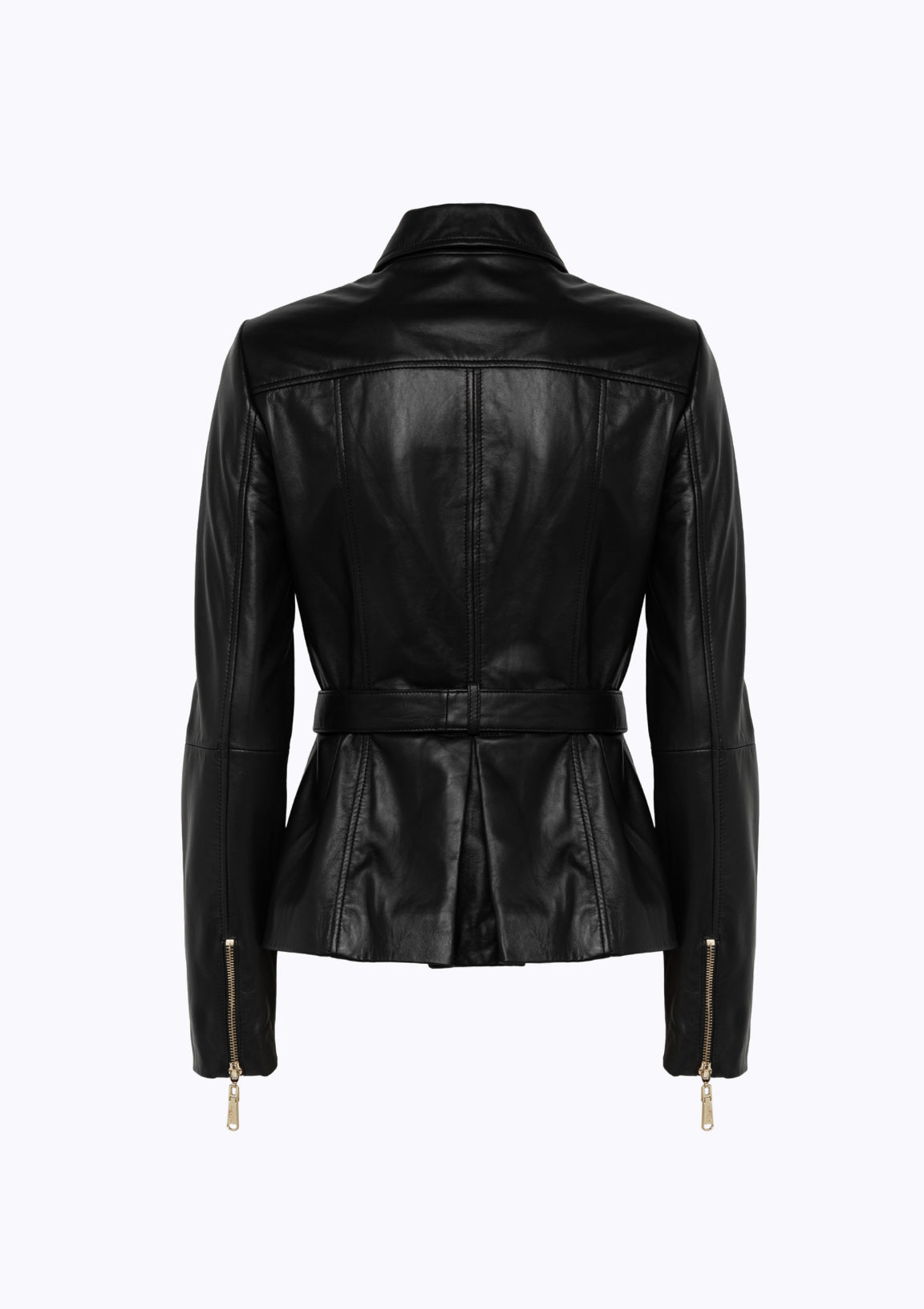 Giacca fitted in pelle con cintura “Blugirl”