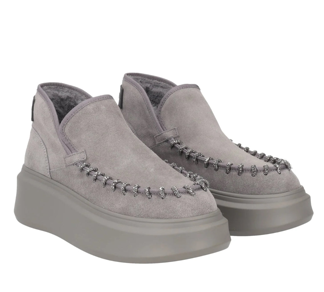 Stivaletto Bergen in pelle con glitter color grigio scuro “Tosca Blu”