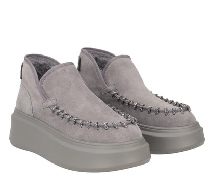 Stivaletto Bergen in pelle con glitter color grigio scuro “Tosca Blu”