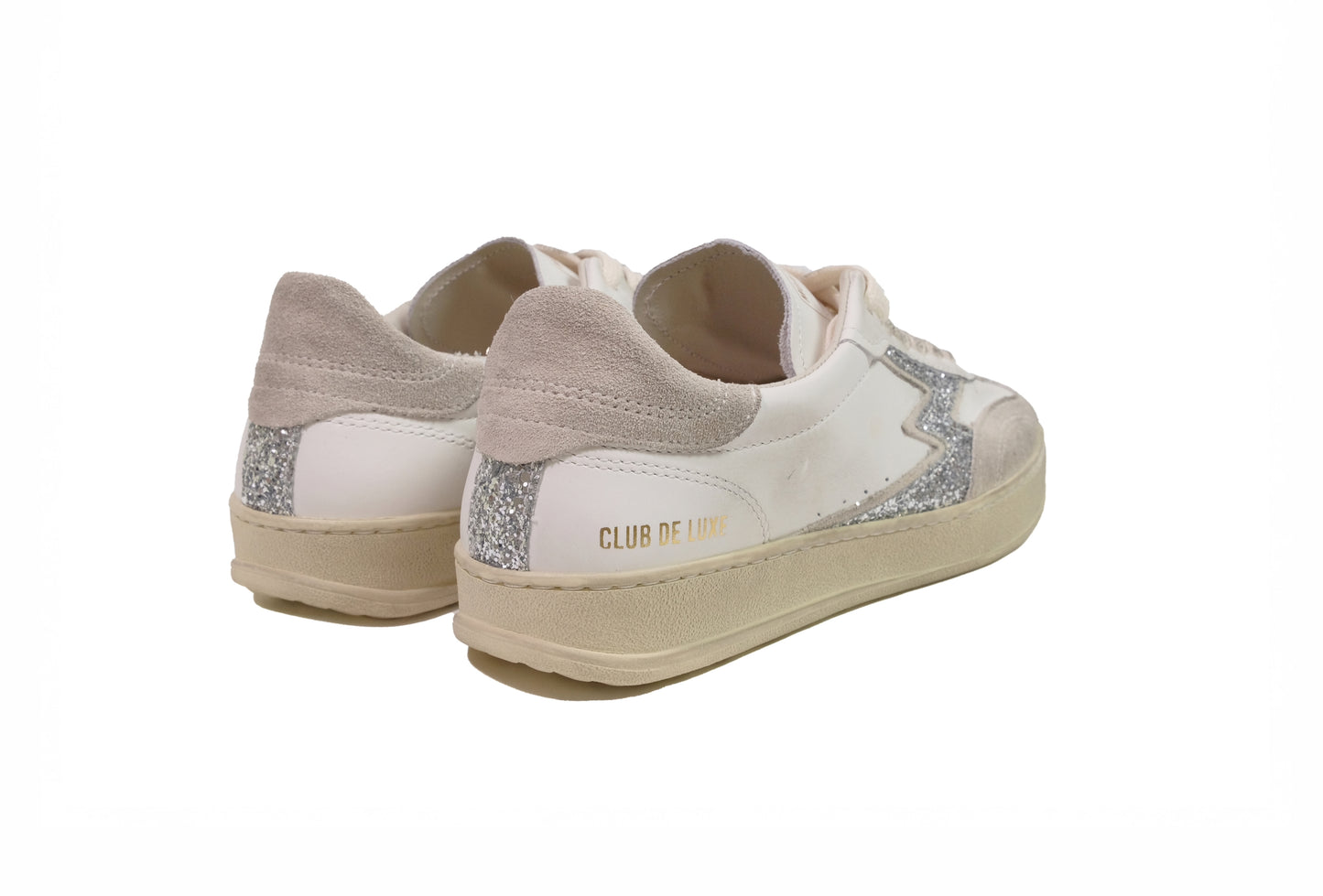 Sneakers club deluxe logo glitter argento “Moa Concept”