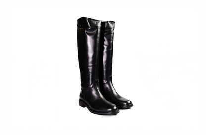 Stivale basso in pelle nera “Julie Dee”