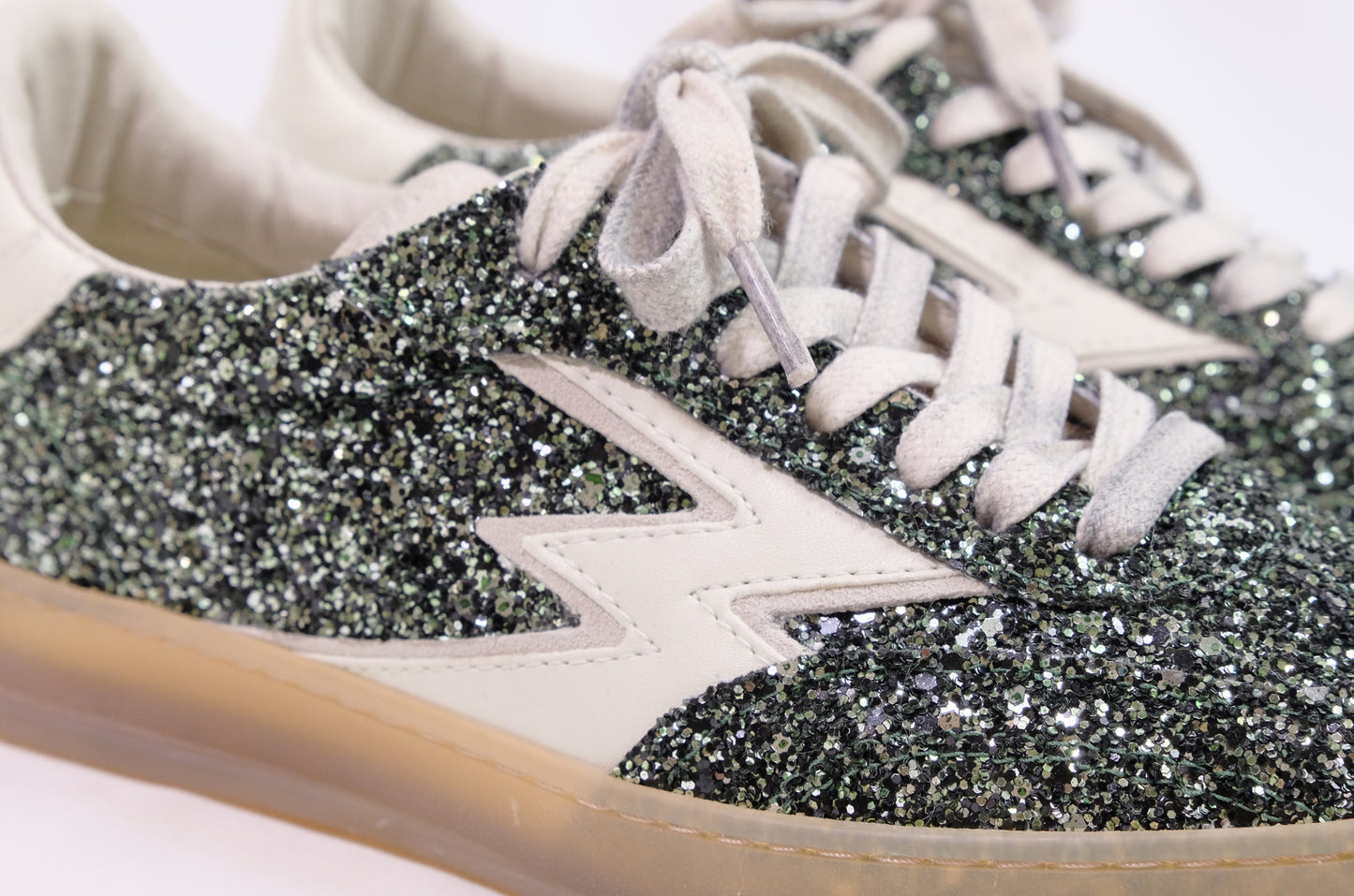 Sneakers club deluxe glitter verde smeraldo “Moa Concept”