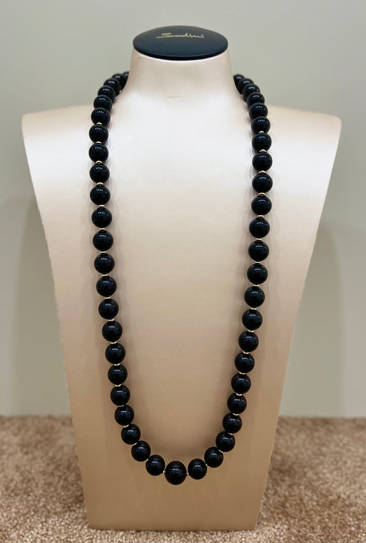 Collana a boule nera “Sodini”