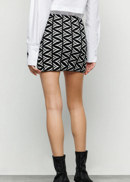 Minigonna jacquard allover logo “Akep”