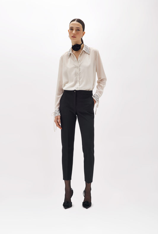Pantaloni a sigaretta in crêpe stretch “Blugirl”