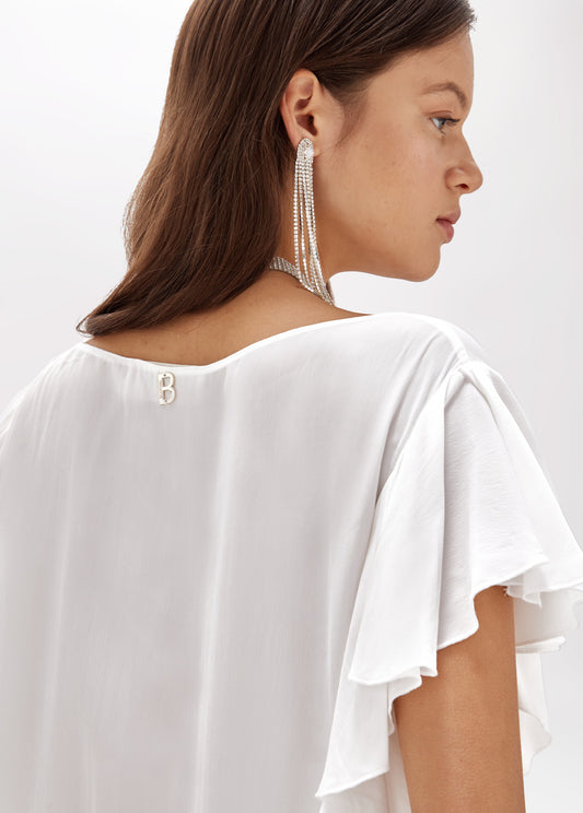 Blusa in seta bianca “Blugirl”