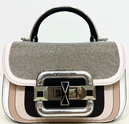 Borsa a mano in pelle e strass Marylin “Cromia”