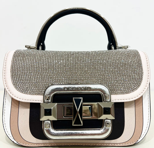 Borsa a mano in pelle e strass Marylin “Cromia”