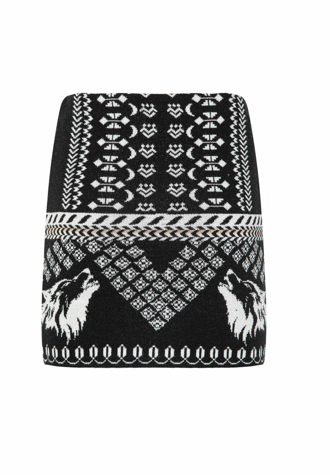 Minigonna in maglia jacquard “Akep”