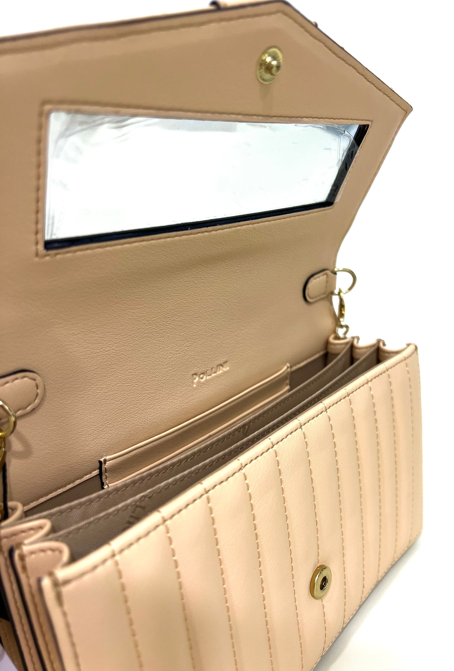 Bustina a tracolla beige “Pollini”
