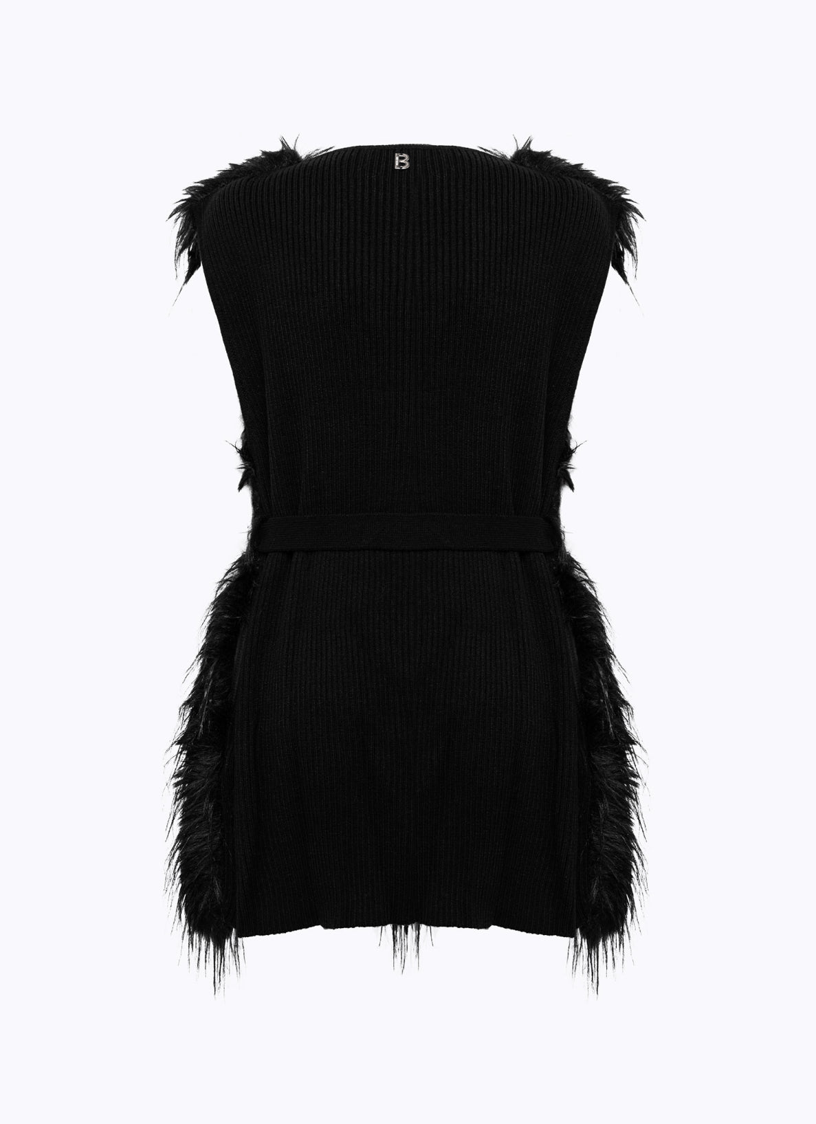 Gilet in maglia e faux fur “Blugirl”