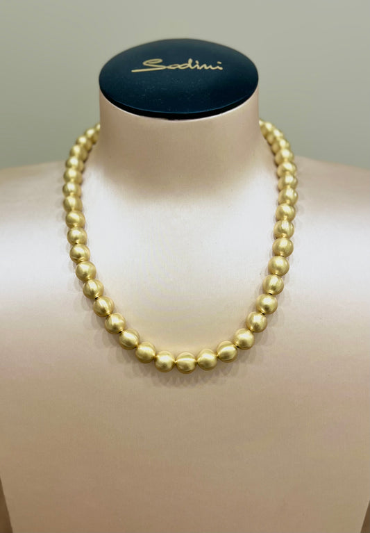 Collana corta a boule oro opaco “Sodini”