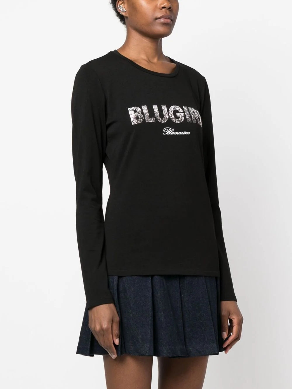T-shirt nera manica lunga “Blugirl”