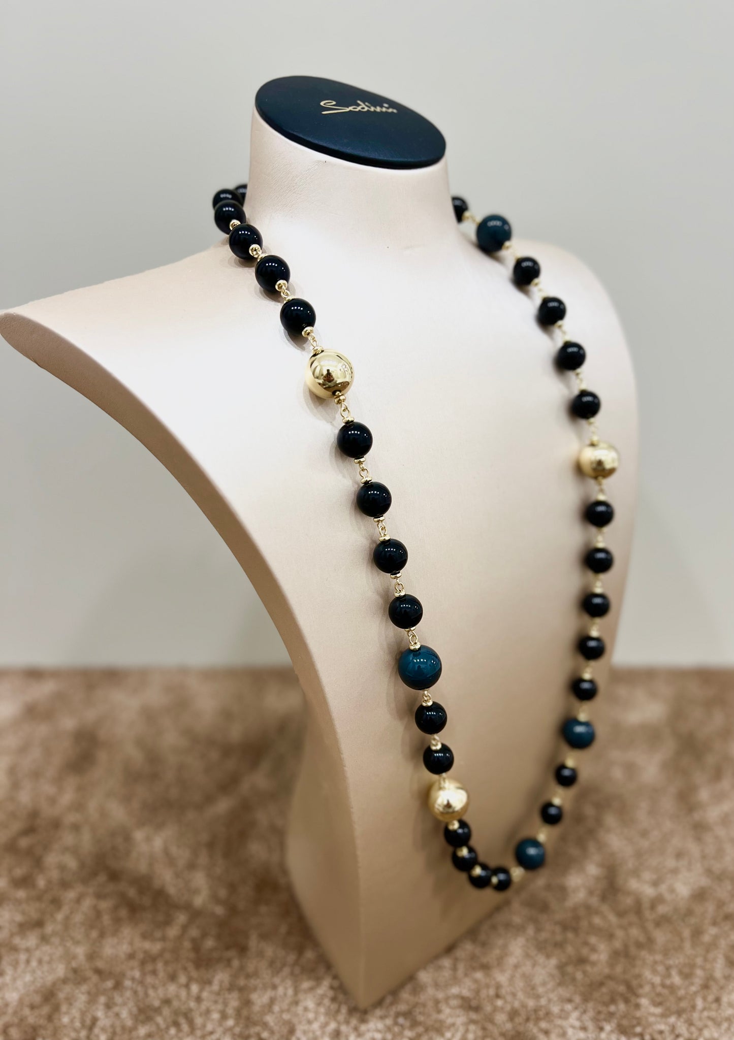 Collana lunga tribeca nero “Sodini”