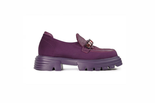Mocassino viola con dettagli gioiello “Jeannot Ambassador”