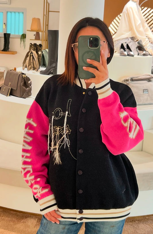Bomber jacquard in piquet capsule “Akep per Pink Panter”