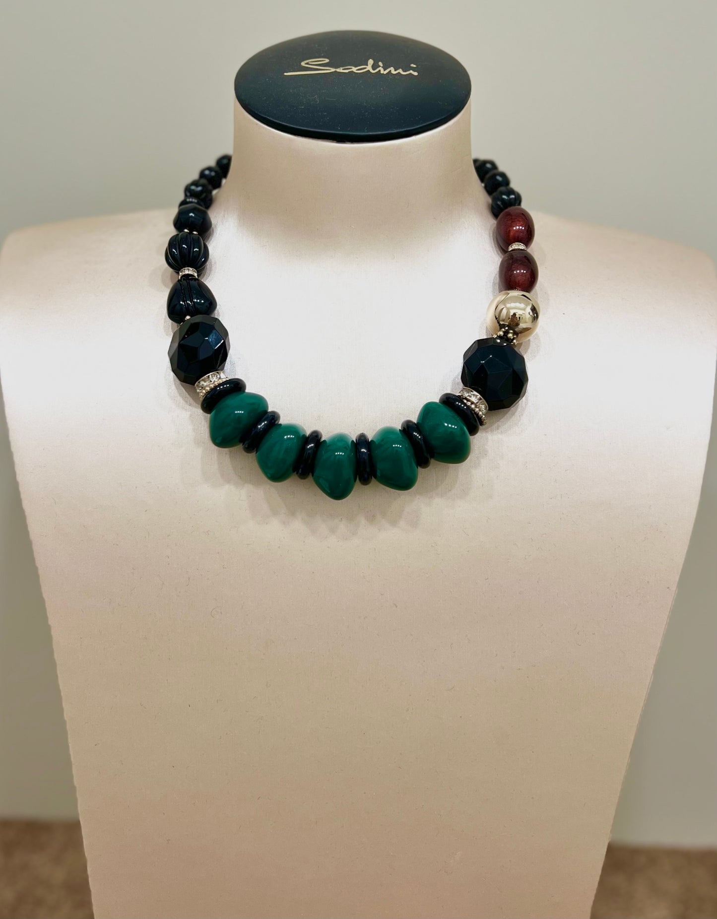 Collana corta con boule multicolor modello capua “Sodini”