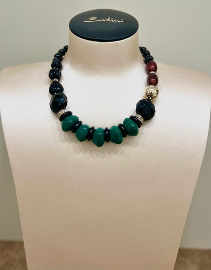 Collana corta con boule multicolor modello capua “Sodini”