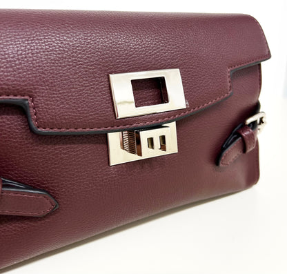 Flap-bag sally bordeaux “Ermanno Firenze”