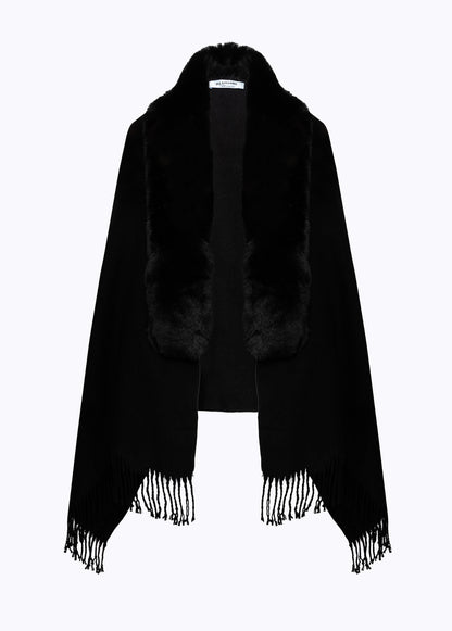 Stola in maglia con collo in faux fur “Blugirl”