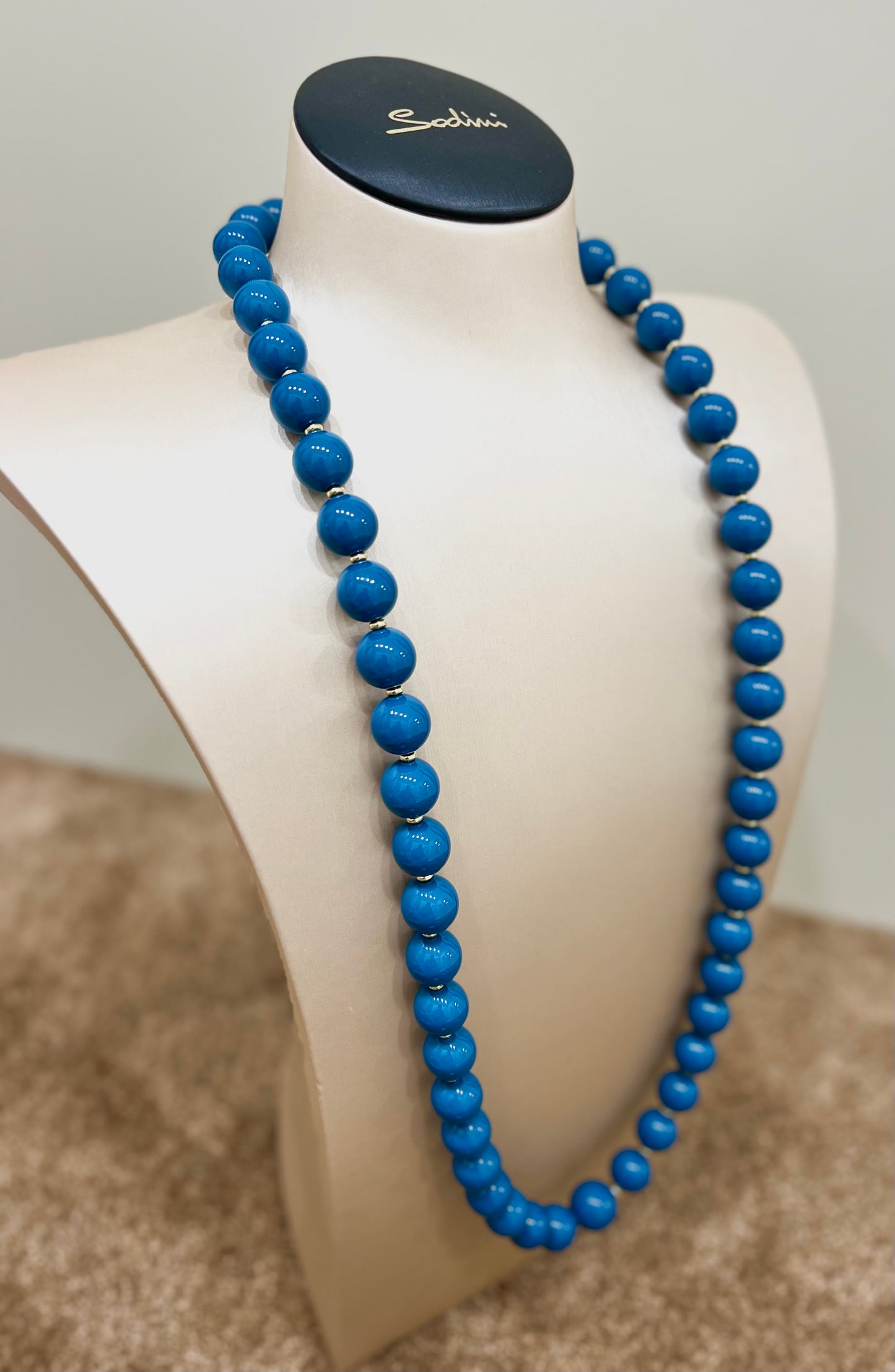 Collana a boule tribeca blu “Sodini”