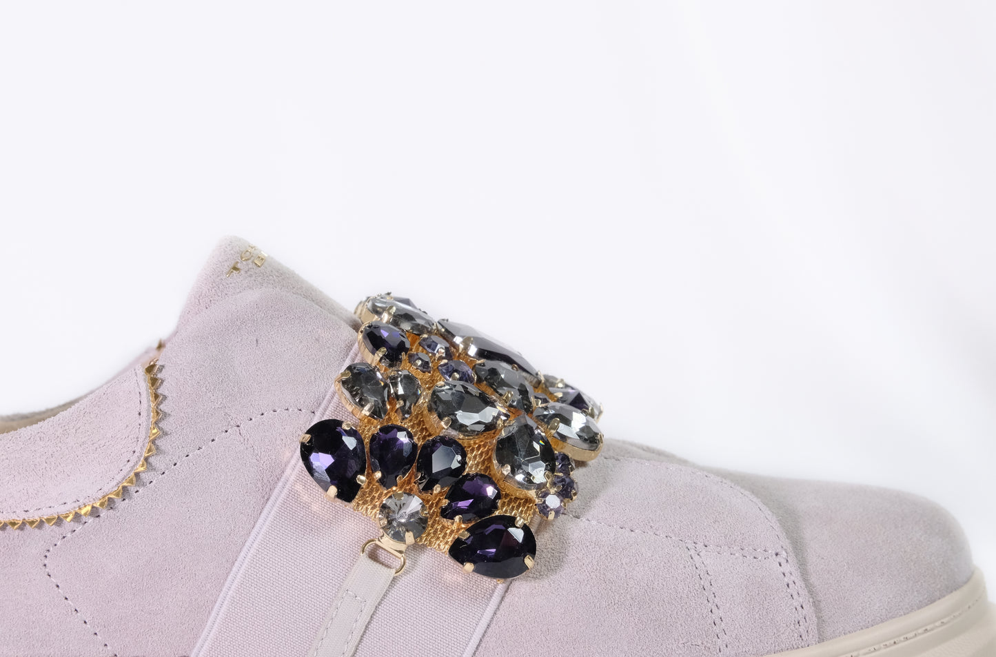 Sneakers Juliette in pelle scamosciata color malva “Tosca Blu”