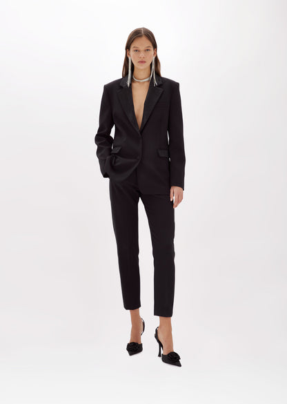 Giacca blazer in crêpe con strass “Blugirl”
