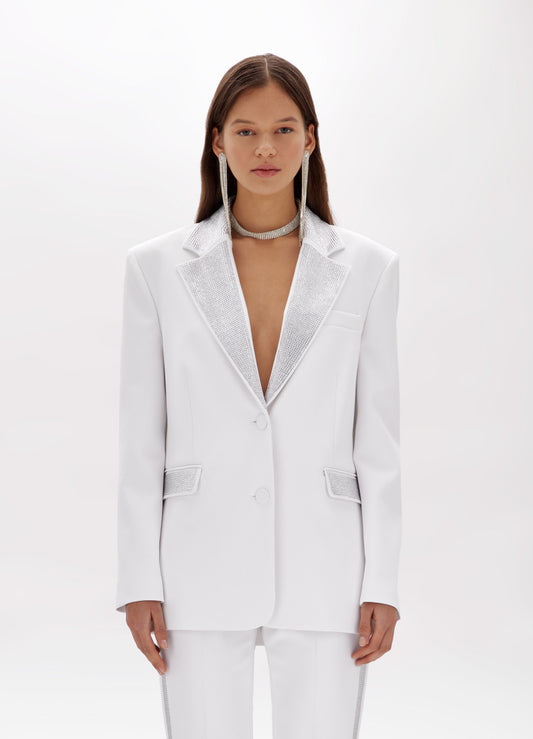 Giacca blazer in crêpe con strass “Blugirl”