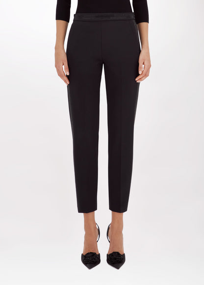 Pantaloni a sigaretta in crêpe stretch e strass “Blugirl”
